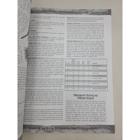 Slaves Of The Moon Essential Guide to Lycanthropes Rages of Legend d20 2004 Good - Picture 9 of 12